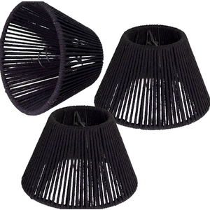 Boho Decorative mini lamp shade, Unique barrel clip-on lampshades, set of 3 mini lamp shade replacement for vintage table, floor lamp, chandeliers