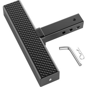 Eapele Hitch Step for 2 Inch Receiver, Universal Anti Slip Bumper Guard, 600lbs Maximum Load, for Trailer Tow Truck Pickup SUV Pickup Van RV (Hitch Step Without Reflective Strips)