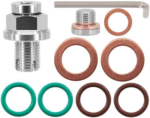 Dsnaduo 1/2"-20 Oversize Piggyback Oil Drain Plug, Stainless Steel Self Tapping Oil Pan Thread Repair Kit