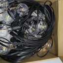 50FT LED Outdoor String Lights with 27 G40 Bulbs (2 Spare) Connectable Yard Hanging Lights for Party Tents Patio Gazebo Porch Deck Bistro Backyard Balcony Pergola Outside Decor