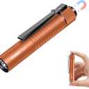 VTIGER T1A Mini Pocket EDC Flashlight with Clip,1300 Lumen Compact AA Rechargeable LED Little Flashlights, Super Bright Tail Switch Small Flash Light with Magnet for Camping,Hiking,Outdoor,Emergency (Orange)