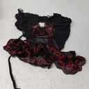 Women Lingerie Set Naughty Lace Bodysuit High Waisted Underwire Lingerie Babydoll With Garter Belt and Stockings (3X-Large, Black & Red)