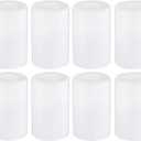 Piano 8- Pack White Frosted Glass Light ShadeGlass Lamp Shade Replacements for Light FixturesCylinder Globe Glass Shades Covers for Pendant Lights Chandeliers Wall Sconces Bath Vanity Lights