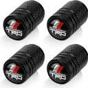 2 x Tire Valve Stem Caps for Toyota TRD Metal Car Wheel Air caps Auto Valve Stem Caps Accessories 4 Pcs Black