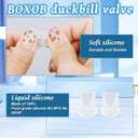 12 Pcs Breast Pump Replacement Parts for Mom Cozy M5, 8 Duckbill Valves and 4 Silicone Diaphragms, Breastfeeding Essentials Kit Compatible with Momcozy M5 Breast Pump Accessories