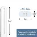 BAIMNOCM 7.5 Inch Bug Zapper Replacement Bulb15 Watt for BK-15D BF-35, Work with Black Flag BZ-15 BB-15WHT Stinger UV15, FP15, TZ15 B1515