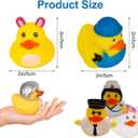 100PCS Rubber Ducks, Random Assortment Ducks Bulk, 2 Inch Mini Rubber Duckies for Toddler Bath Toys, Kids Bath Pool Toys Birthday Gifts Party Favors