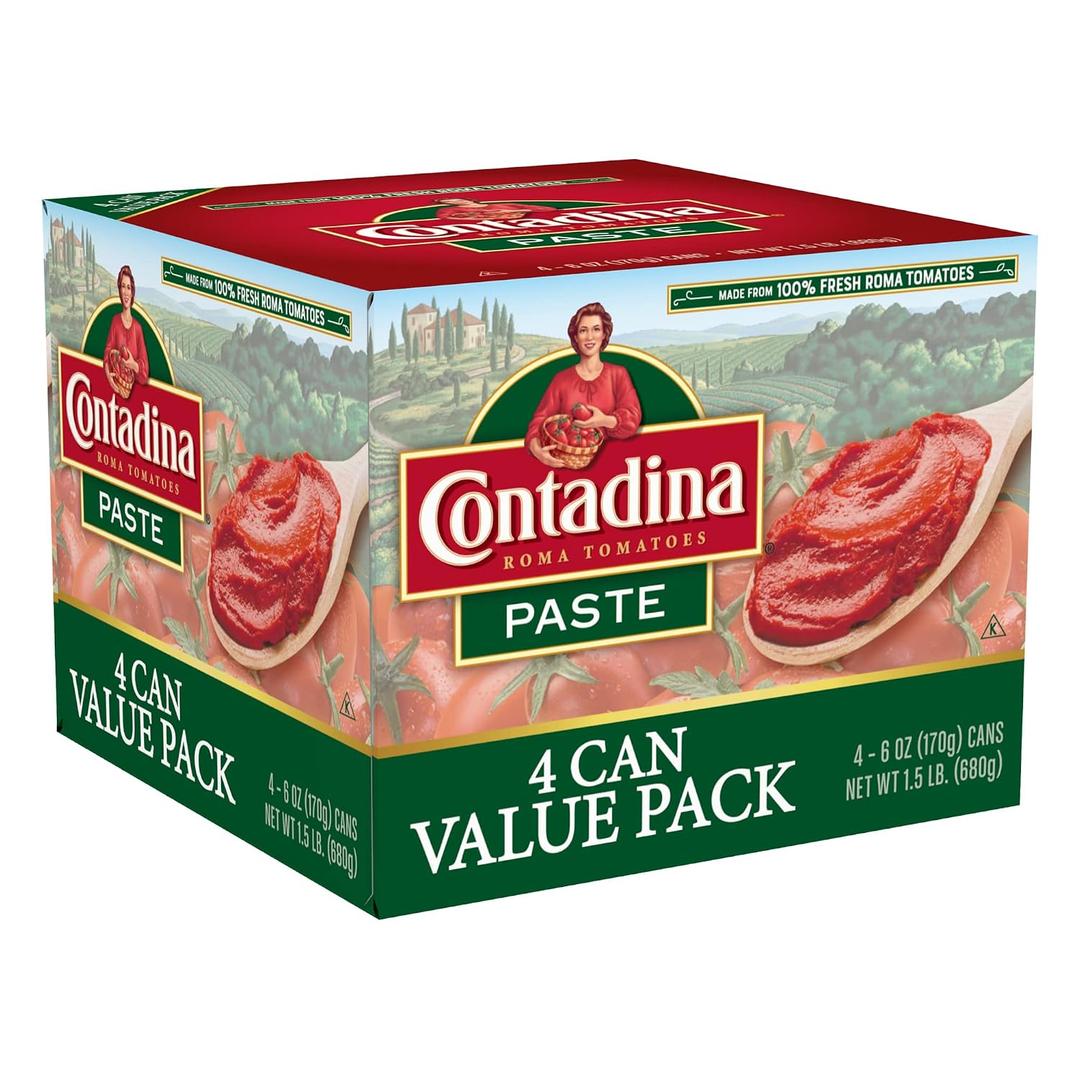 CONTADINA Tomato Paste, 4 Pack, 6 oz Cans (EXP 06/28/26)