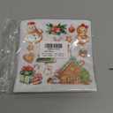 Christmas Rub on Transfers for Crafts - 12 Sheets Gingerbread Rub on Transfers for Furniture Garden, Festival Transfer Sticker Decals, DIY Craft for Wood Window Home Decor