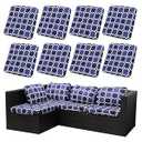 SUKAIKEQA Outdoor Cushion Covers Set, 8PCS Patio Furniture Couch Seat Slipcovers, Replacement for Sofa Sectional Chair(Cover，Only)
