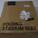 Sheenive Green Stadium Seats for Bleachers with Back Support, Padded Soft Comfy Backs and Cushion, Wide, Portable Folding Comfort Chair with Shoulder Strap, Perfect for Sports Events