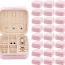 Easytle 8 Pcs Travel Jewelry Box Exquisite Travel Jewelry Case Portable Jewellery Storage Holder Organizer Box Small Jewelry Organizer for Rings Earrings Necklaces Pendants Bracelets Watches