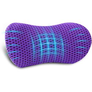 Lumbar Pillow, Memory Foam Lumbar Support Pillow for Office Chair and Car Seat, Ergonomic Streamline Back Pillow for Lower Back Pain Relief, Back Support Pillow for Sitting, Driving, Traveling