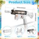 Shappy Water Gun M416 Drinking Squirt Alcohol Shot Gun 12 x 4.9 Inch 4 Oz/120 ml Food Safe Tailgates Beach Swimming Pool Summer Bachelor Party Long Range Stream Beer Beverage Shooter Gift(White)