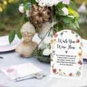 Acrylic Wedding Sign Wish You Were Here Signs for Ceremony Modern Calligraphy Arch Acrylic Table Top Signs for Wedding Reception and Event Party Table Decor (White Wildflowers)