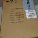 Kyrid 23.5'' Glass Table Lamp Set of 2 for Living Room with USB Ports and AC Outlets(Bulbs Included)