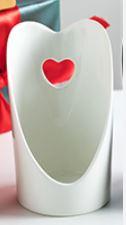 Ceramic Upright Spoon Rest, 6 Inch Heart-Shaped White Spoon Rest for Stove Top, Gomakren Standing Spoon Holder for Kitchen Counter - House Warming Decor Gifts, White Kitchen Accessories