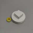 Cinsda 3" PVC Sewer Cleanout Plug, NPT Male Threaded Flush Drain Cap for Drainage Piping Systems, Waste Water Pipe Access Cover