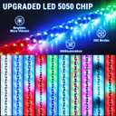 Whip Lights Uemicip 2PCS 2FT Spiral RGB LED Whip Light for UTV, with Spring Base App & RF Wireless Remote Control, Chasing Lighted Antenna Whips for UTV ATV RZR SXS Can-Am Polaris Offroad Truck