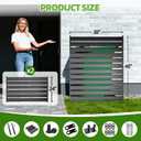 48" H x 38" W (1-Panels) Air Conditioner Fence Screen Trash Can Privacy Fence Panels, Suitable for Pools and Yards, no Digging RequiredBlack Privacy Panel