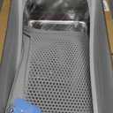 Stainless Steel Litter Box | XL Enclosed Cat Litter Boxes with Lid for Big Cats | High Sided, Anti-Urine Leakage | Non-Stick Bottom & Includes Litter Mat & Metal Scoop