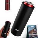 Dip Can Holder Cooler Double Tactical Reload Slim for Drinks 2 Bottom Ultra Chill System Beer Universal Tall Energy Insulator Insulated Coozie Quick Two Bottles Organizer (Black)