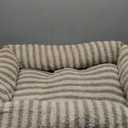 MIXJOY Dog Bed Medium Size Dog, Washable Medium Dogs Bed with Removable Cover, Soft Rectangle Doggy Ded Fluffy Plush Faux Fur Pet Bed with Anti-Slip Bottom, 30"x24"x8", Beige