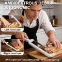 Adjustable Bread Slicer for Homemade Bread, Upgrade Food-Grade Plastic Bread Knife with Thickness, Dishwasher Safe, Bow Design Easy to Cutting Even Slices for Sourdough, Baguettes and More