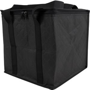 Lightweight Board Game Bag [Dual Layer Non-Woven Fabric/Carrying Handle/Zippered Lid/Water Resistant] (Black)