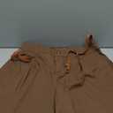 Belle Poque Women Bermuda Shorts Elastic Waist Wide Leg Shorts with Pockets & Belts, 2 XL