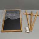 MyGift 18-Inch Burnt Wood Erasble Chalkboard Sign with A-Frame Easel Stand, Tabletop Menu Board, Wedding and Events Chalboard Signage