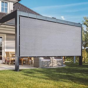 VICLLAX Shade Fabric Sun Shade Cloth Privacy Screen with Grommets for Patio Garden Pergola Cover Canopy 16x20 FT, Grey