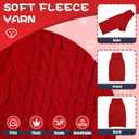 Dog Sweater Turtleneck Pullover Cable Knit for Boys Girls Medium Dogs Frenchie Dachshund Corgi Beagle Winter Stretch Clothes Long Sleeves (M, Red)