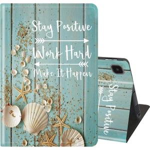 Samsung Galaxy Tab S6 Lite 10.4" Slim Case with Stand Cover with Auto Wake/Sleep Smart Cover for Samsung Galaxy S6 Lite (SM-P610/ P613/ P615/ P619)- Stay Positive Work Hard and Make It Happen