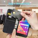 Cellular Phone Case for BLU View 2 / B130DL, PU Leather Wallet with Card Slots, Shockproof Protective Flip Cover, Black