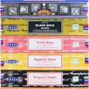 Satya Incense Sticks Gift Set, 7 Scents, Nag Champa, Super Hit, Dragon's Blood, Sandalwood, Patchouli, Lavender, Positive Vibes, 15g Each (Healing Mix)