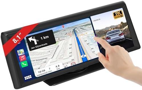 8.1" Wireless Carplay Screen for Car with 2K DVR & 1080P Backup Camera, Portable Touchscreen Car Stereo with Carplay & Android Auto, BT/FM/AUX/GPS Nav/Mirror Link/Voice Control for My Old Car 8.1" Wireless Carplay Screen for Car with 2K DVR & 1080P Backup Camera, Portable Touchscreen Car Stereo with Carplay & Android Auto, BT/FM/AUX/GPS Nav/Mirror Link/Voice Control for My Old Car