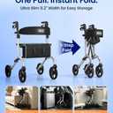 VOCIC Z27 Ultralight 12.7 lbs Rollator Walker with Seat for Seniors