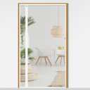 CHIYUNS White Reversible Left Right Side Opening Screen Door, Mesh Magnetic Closure Heavy Duty, Fits 36 x 80 Door, Self Closing Fiberglass Bug Net with Magnet for Front, Sliding Doors, Pet Friendly
