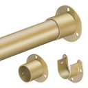 1.3 Inch Diameter Closet Rods for Hanging Clothes 17-51 Inch Adjustable, Metal Heavy Duty Closet Pole, Gold Closet Bar for Hanging Clothes, Suitable for Closet, Wardrobes, Bathroom, Windows