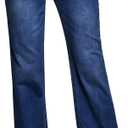 GRAPENT Womens Flare Jeans High Waisted Wide Leg Baggy Jean for Women Stretch Denim Pants (Medium, Long Indigo Skyblue)