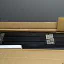 Freestanding Pet Gate for Dogs, Foldable Wooden Dog Gate for House, Extra Wide Indoor Pet Barrier for Stair, Doorway, Hall, Support Feet Included, 120 Inch Wide, 6 Panels 24",Black&Gold