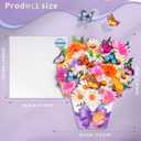 2 x Mini Birthday Cards, Birthday Gift Card with Music and Light, Flower Bouquet 3D Card with Butterflies for Mom, Women, Wife (Butterfly & Daisy)