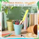 Sadnyy 24 Pack Small Metal Buckets with Handle, 4.5 x 5.1 Inch Mini Galvanized Tin Bucket for Back to School Classrooms Crafts Pencil Holder Boho Wedding Birthday Party Favor Decoration (Morandi)