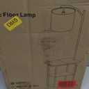 PESRAE Floor Lamp with Table, End Tables with Charging Station(USB & Type-C & AC Port), 3 Color Temperatures 9W LED Bulb, Modern Shelves Side Table for Bedroom, Living Room