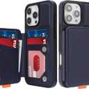 GUERNICA for iPhone 16 Pro Max (6.9") Wallet Case with Card Holder, RFID Blocking for Women Men, Kickstand Shockproof Phone Case for Apple 16 Pro Max, Blue