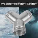 4'' Inch Duct Splitter for Exhaust Fan Dryer Vent Hose 3 Way Duct Hose Connector, Y Shape, Y Joint Metal (4'' Inch, Y Shape with Rubber Gasket)