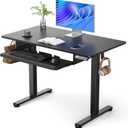 ErGear Electric Standing Desk with Keyboard Tray, 44x24 Inches Adjustable Height Sit Stand Up Desk, Home Office Desk Computer Workstation, Black