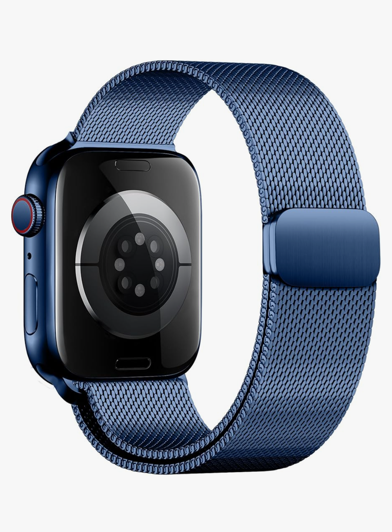 Double Magnetic Compatible for Apple Watch Band Ultra 2,SE, Stainless Steel Strap Metal Mesh Sport Loop for iWatch Bands 38mm 40mm 41mm 42mm 44mm 45mm 46mm 49mm Series 10/9/8/7/6/5/4/3/2/1 Women Men