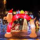 8FT Inflatable Christmas Dachshund Arch Yard Decoration with - See Details